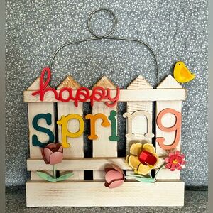 Colorful 'Happy Spring' Sign